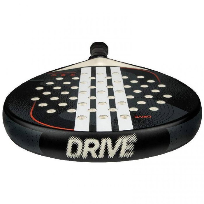 Adidas Paleta de Pádel Drive Negro 3.4 2025, Modelo de Control para Iniciación, Fibra de Vidrio, Forma Redonda, Balance Bajo, Goma EVA Soft, Ref. 204379